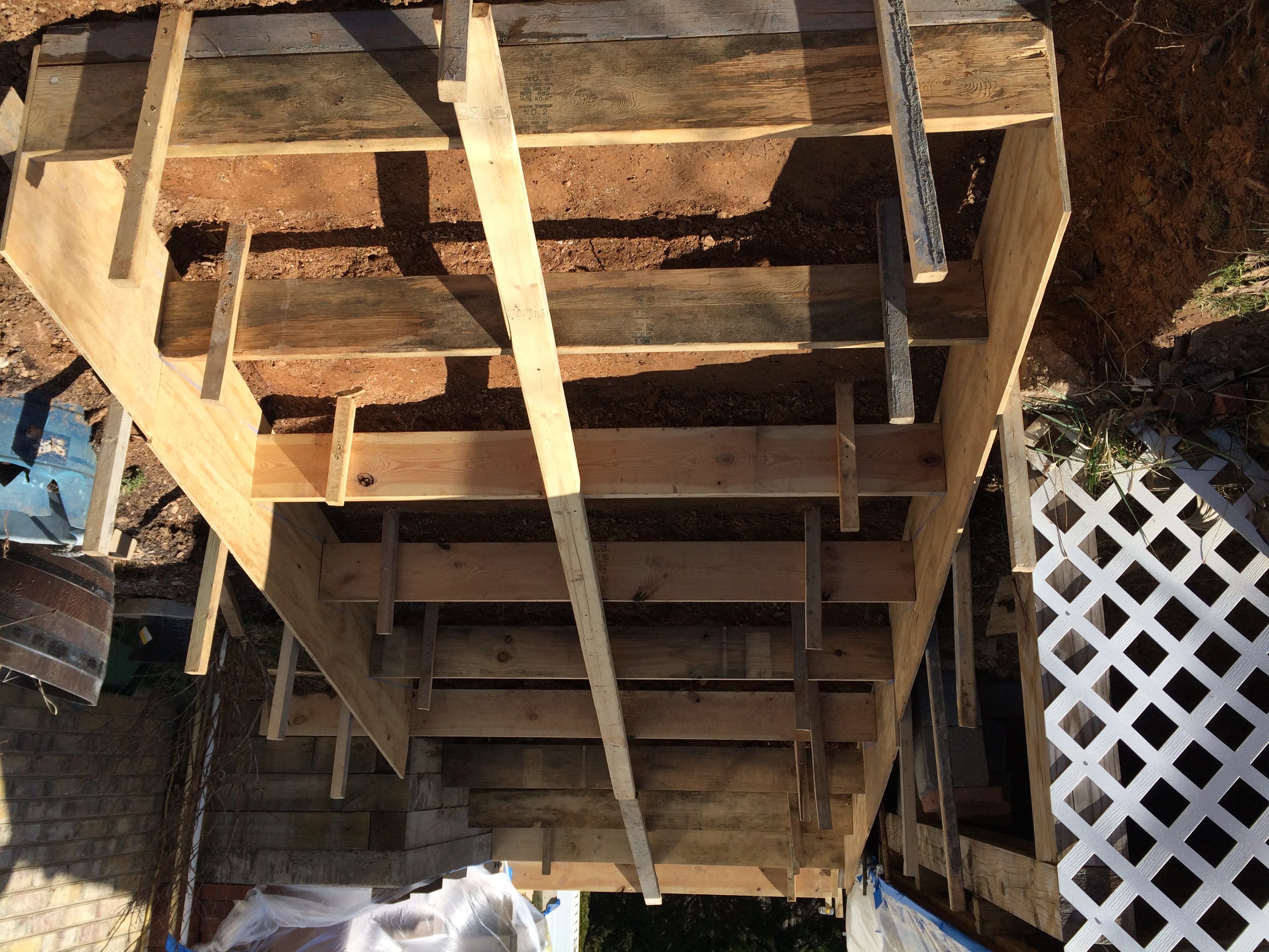 construction of a waterfont concrete stairwell project in maryland