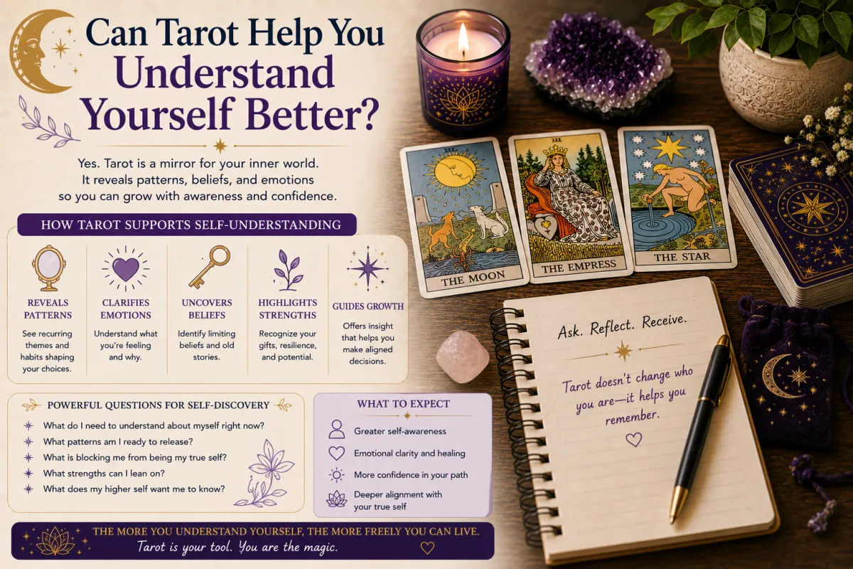 Using tarot cards for self reflection personal growth and deeper self understanding through intuitive insight and mindful tarot reading practice