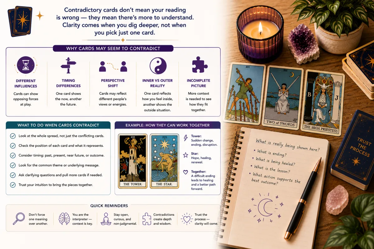 What Should You Do When Tarot Cards Seem to Contradict Each Other?