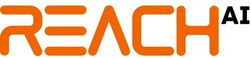 ReachAI Logo, Orange and Black.