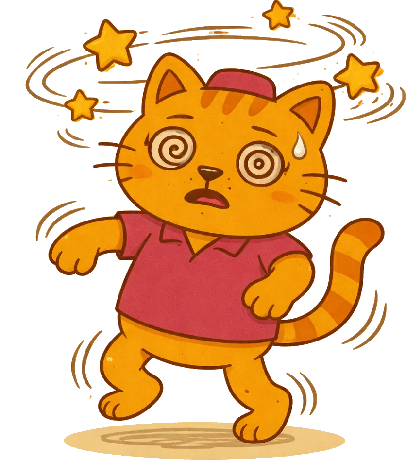 Romaya dizzy after being spun around