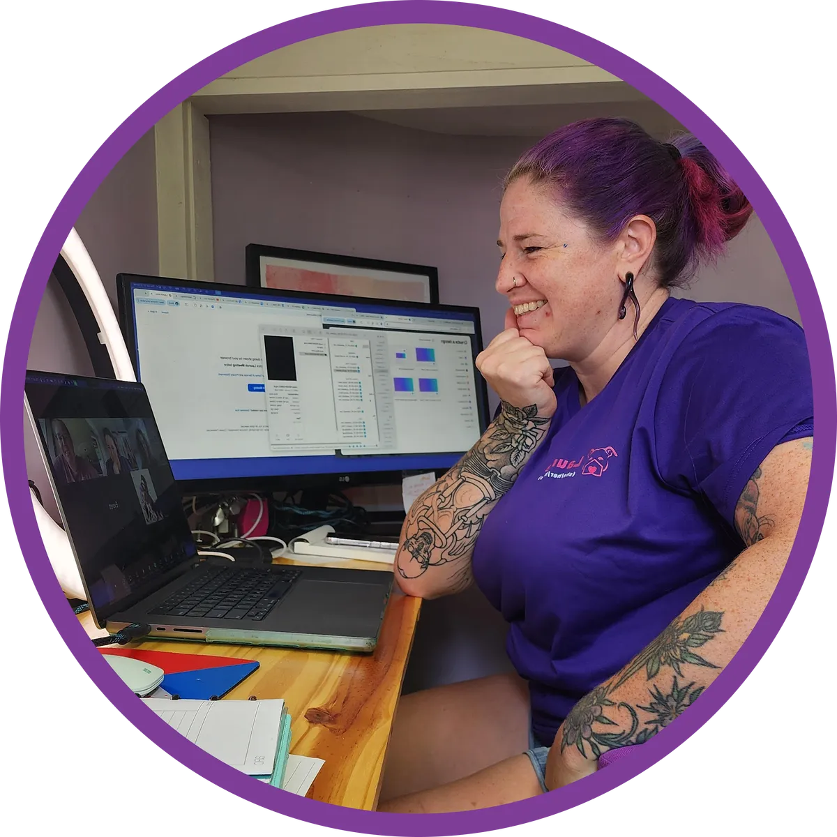 Laurie educating members in a webinar
