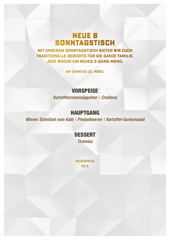 Sonntagstisch Neue 8