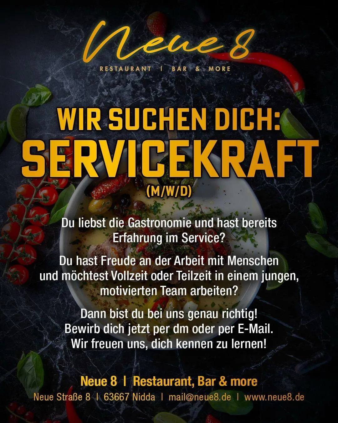 Wir suchen Dich - Neue 8 in Nidda