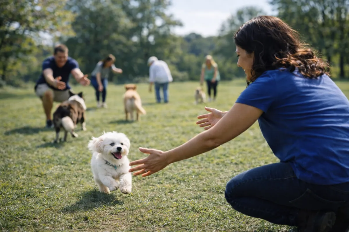 dog learning recall