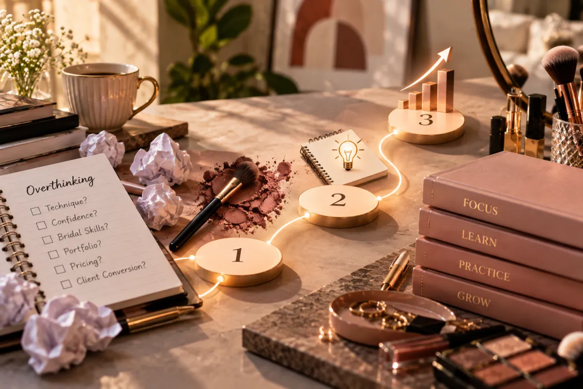 Editorial portfolio review and aesthetic curation for luxury makeup artists