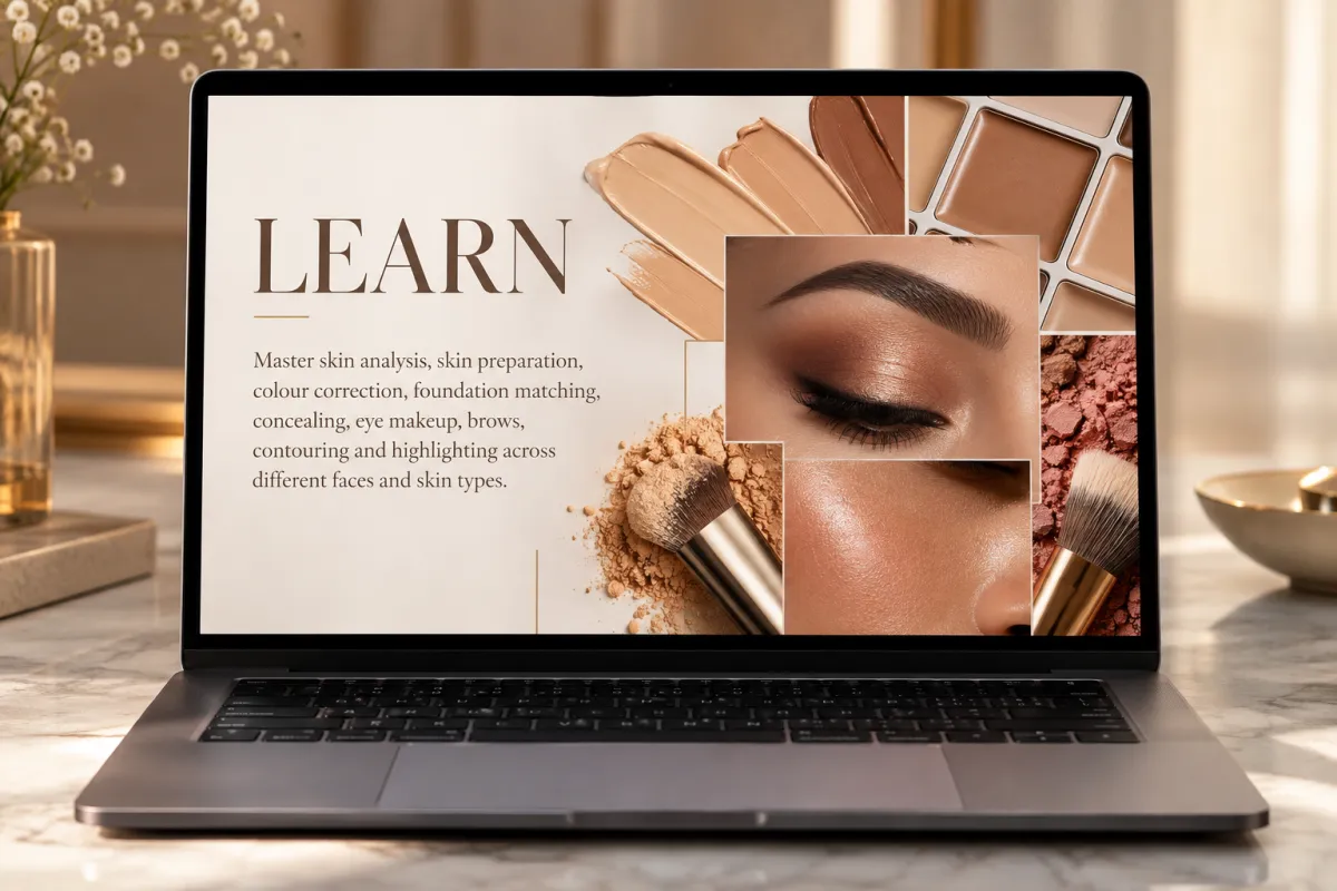 Editorial makeup foundations demonstration and color theory principles