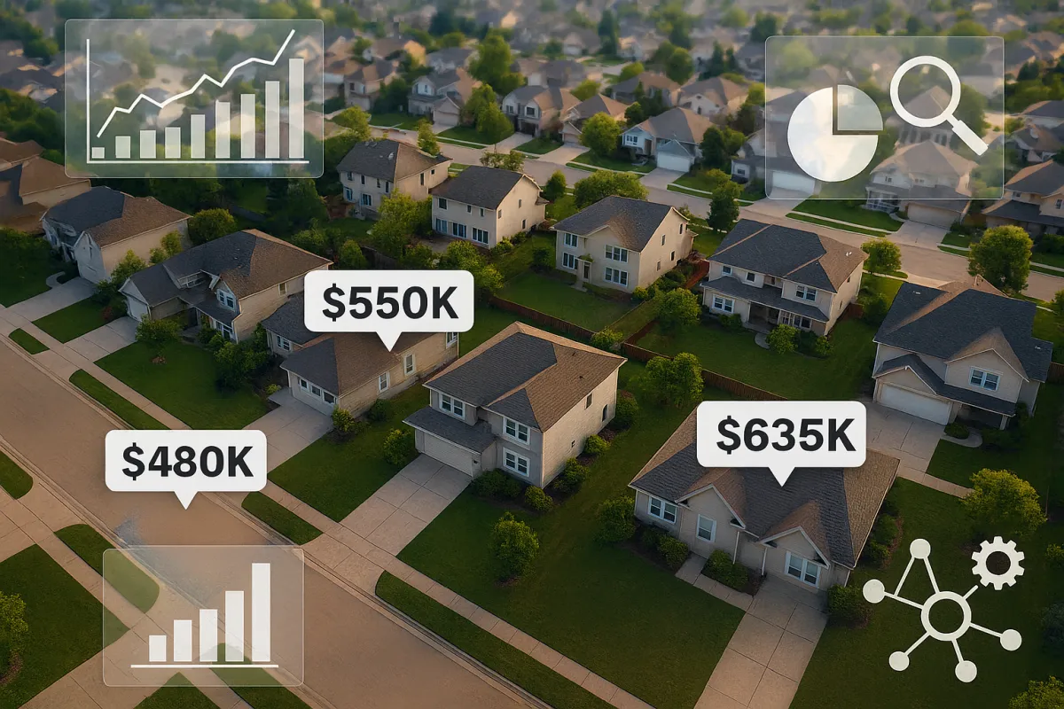 a modern house with a pool and lounge chairs