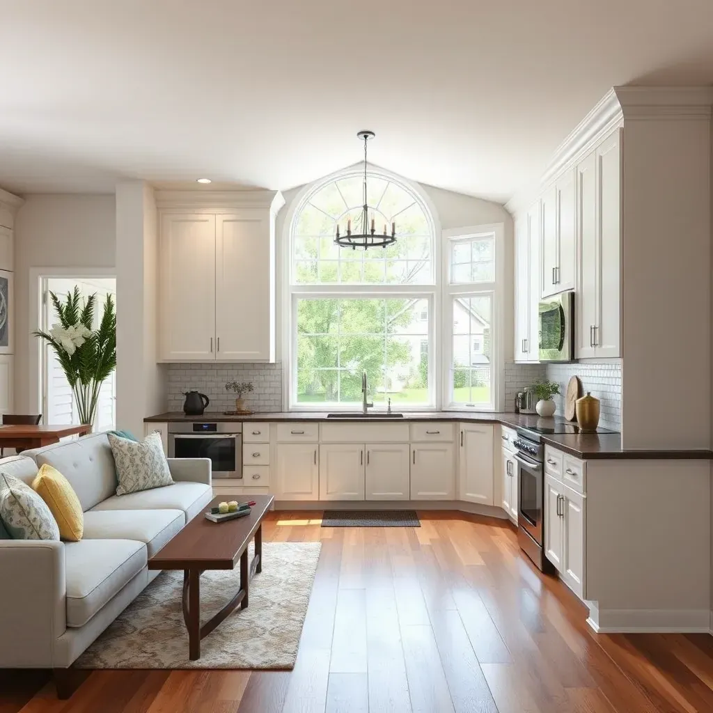 Ongoing home renovation in Ijamsville, MD, with exposed beams, new flooring, modern tools, fresh paint, and updated kitchen elements.