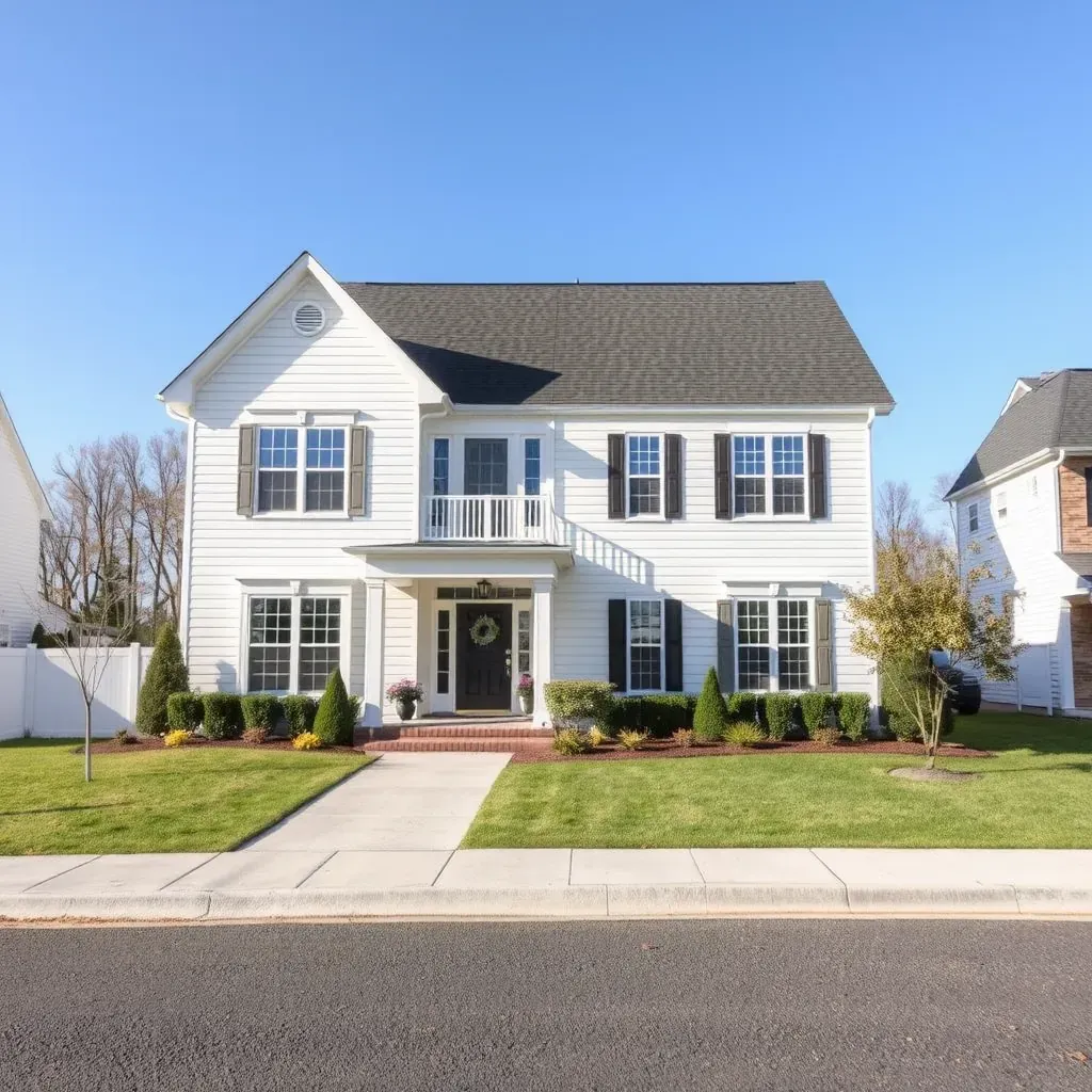 Spacious Bowie, MD kitchen with sleek white cabinets, quartz island, stainless steel appliances, and modern subway tile backsplash.
