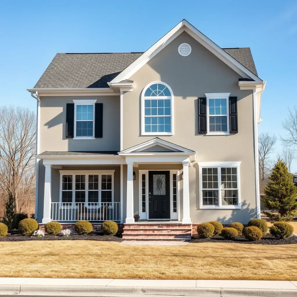 Modern Hughesville, MD home exterior and interior renovation with landscaped yard, updated siding, and fresh finishes.