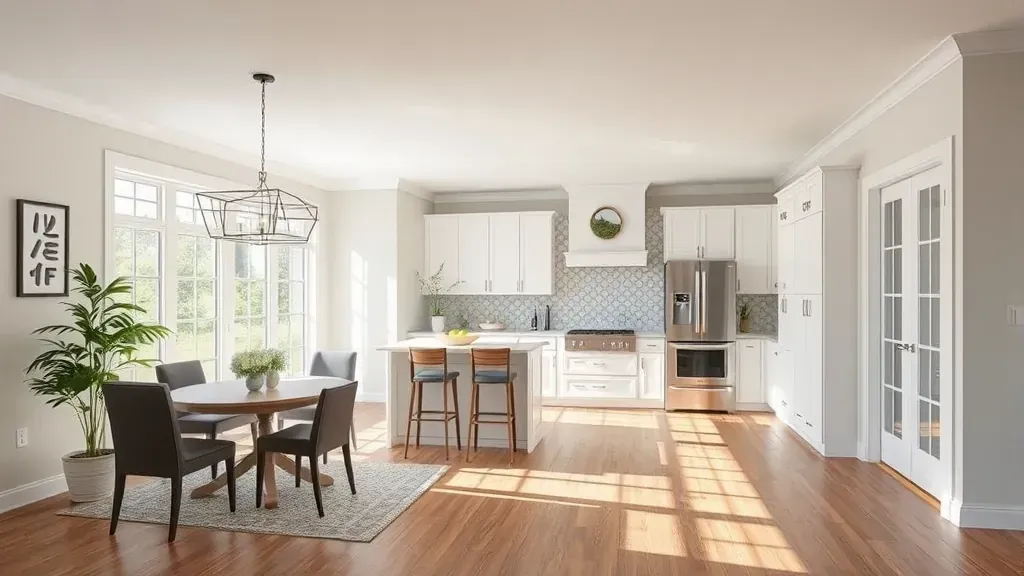 Remodeling in Parkton, MD showcasing modern kitchen design and open layout.