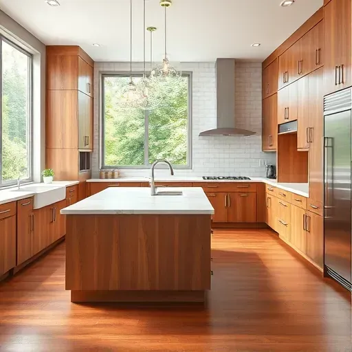 Complete modern kitchen renovation in New Market Maryland with sleek cabinets, quartz countertops, and natural light
