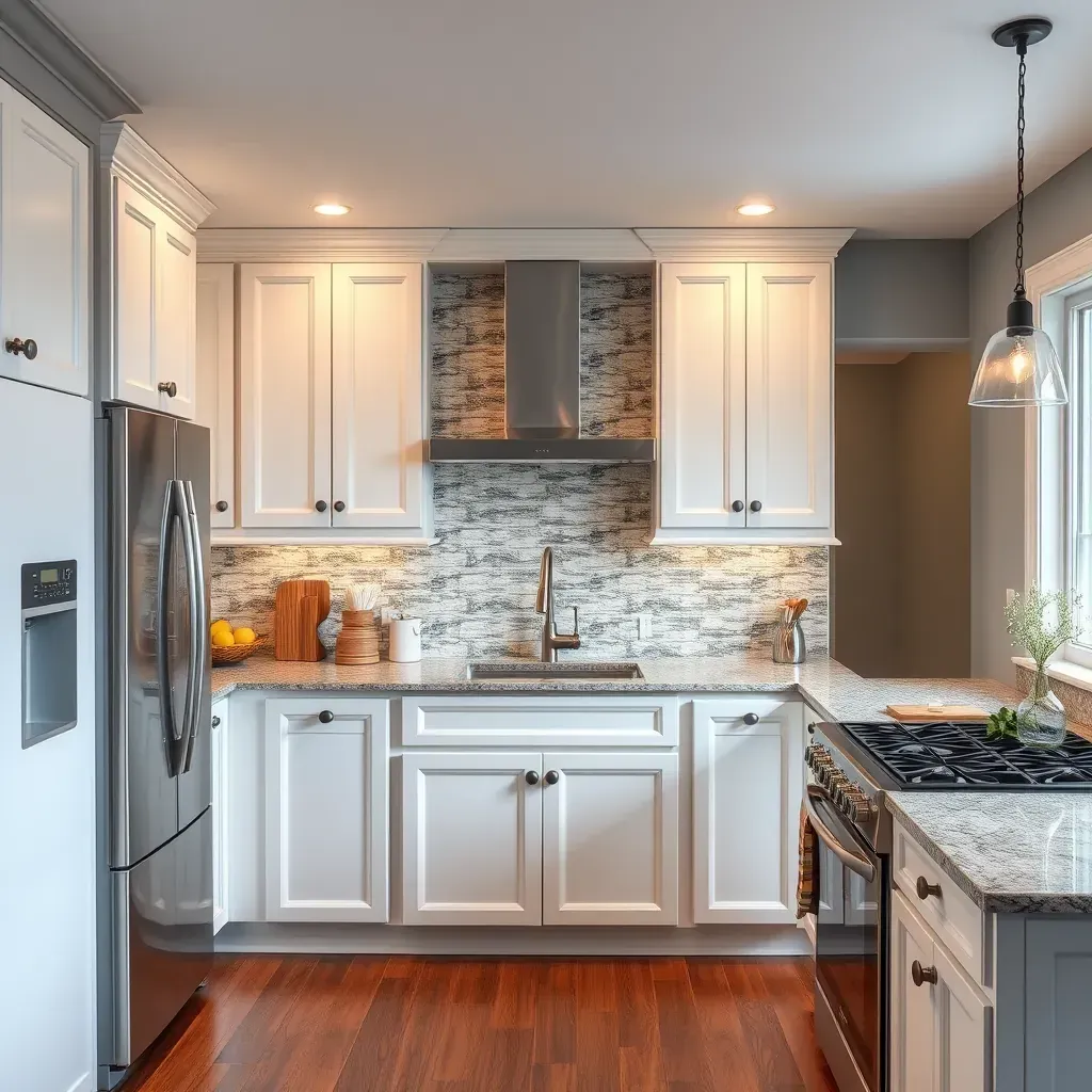 A modern kitchen in Silver Spring, MD, featuring sleek cabinetry, stainless steel appliances, and contemporary decor.