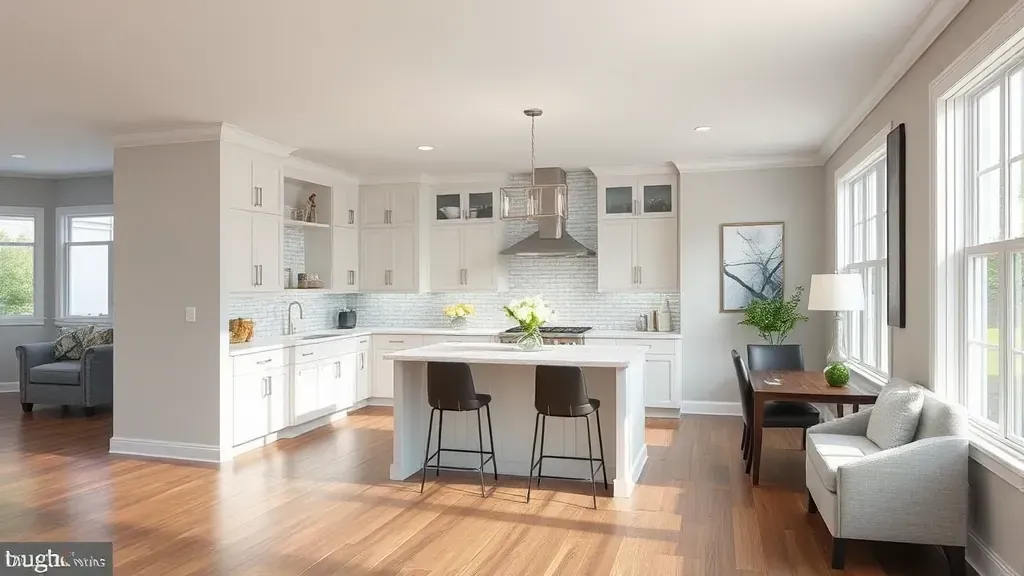 Remodeling in Fulton, MD showcasing a beautiful kitchen transformation with modern appliances and design.