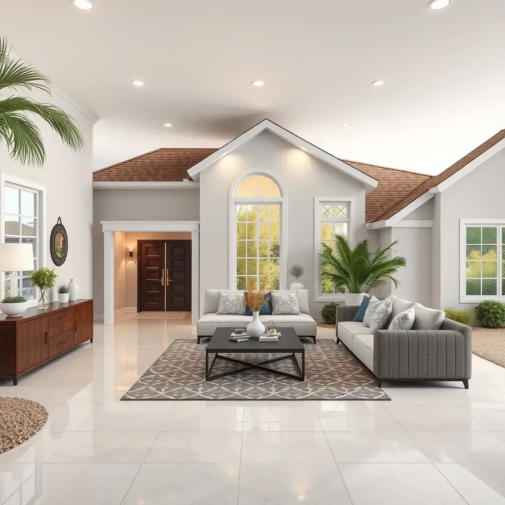 Renovated Phoenix, MD home exterior with fresh paint, new porch, lush landscaping, and ongoing remodeling features.