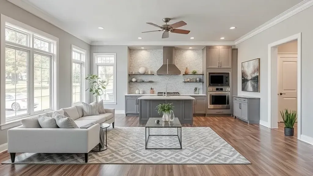 Remodeling in Derwood, MD showcasing modern kitchen design and open space layout.