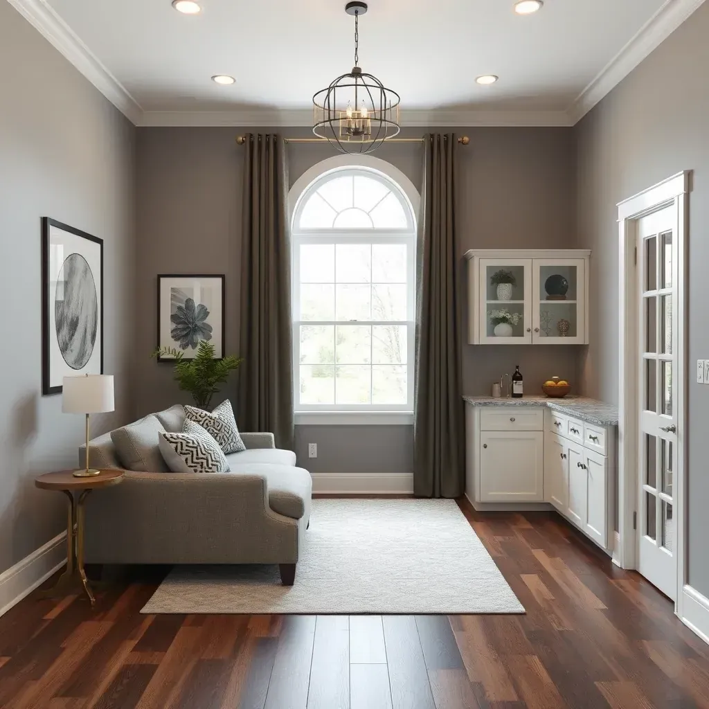 Modern kitchen in Dayton, MD with sleek cabinetry, high-end appliances, quartz countertops, and ample natural light.