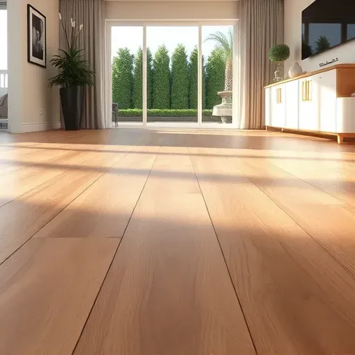 Freshly installed polished hardwood flooring with natural wood grains, seamless joints, and elegant modern room decor in Pasadena