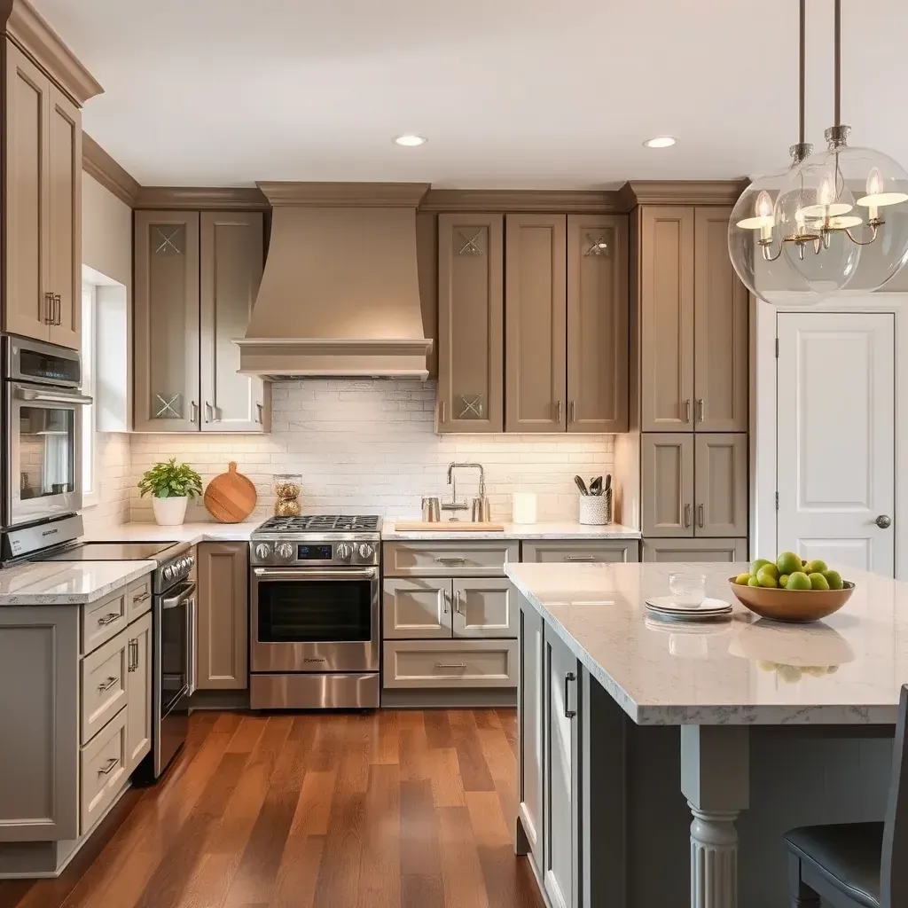 Elegant Fallston, MD kitchen remodel with modern countertops, stylish cabinets, and natural lighting.