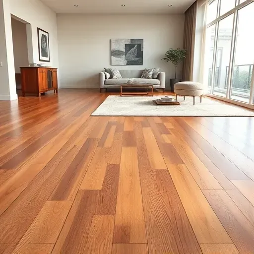 Freshly installed high-quality hardwood flooring in a modern Pasadena living room with natural light and sleek decor