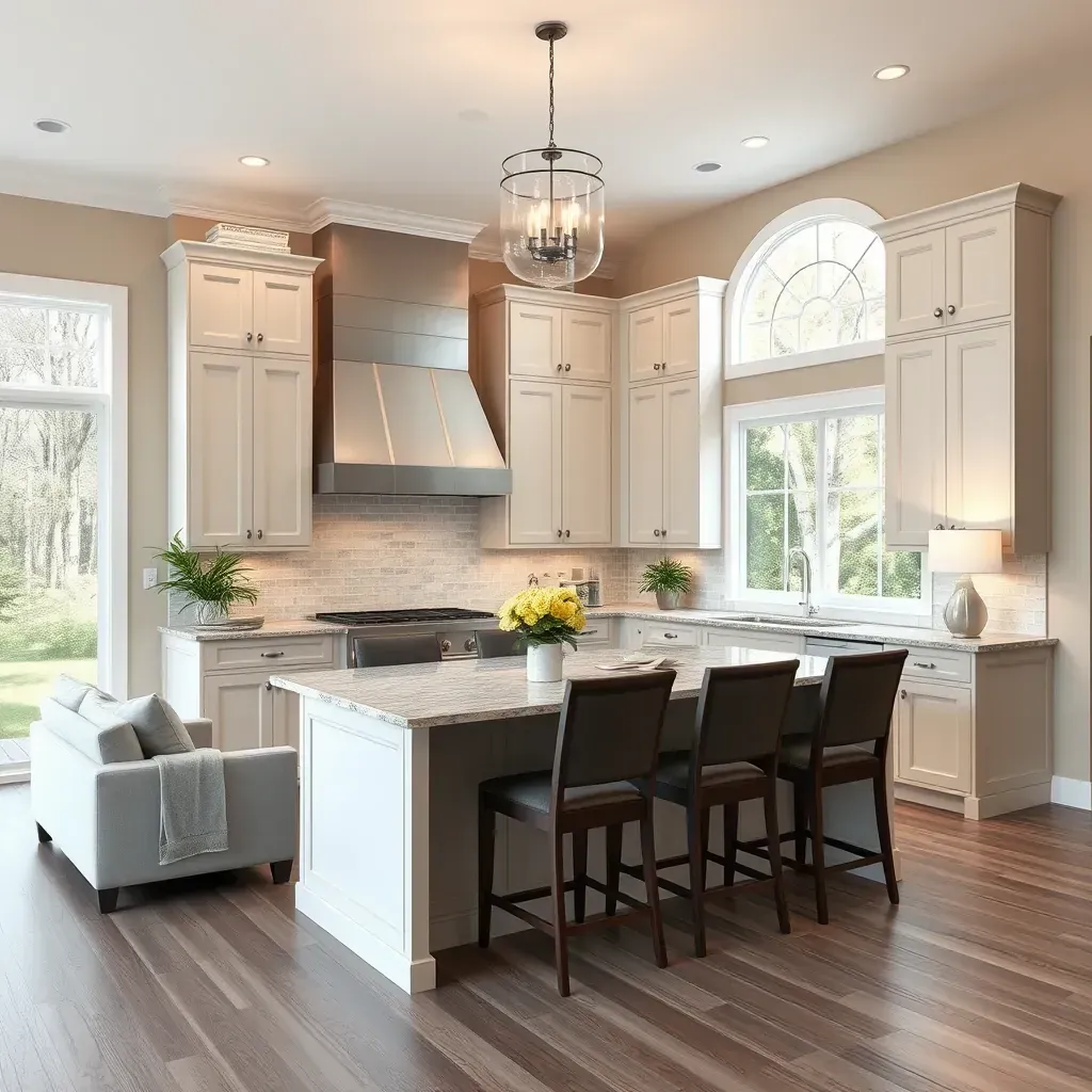 Modern renovated Accokeek MD home with lush yard, stylish facade, new garage, and ongoing renovation tools in driveway.