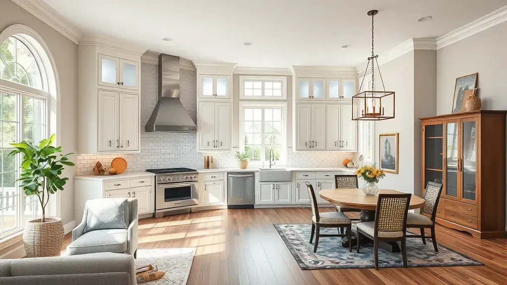 Remodeling in Glen Arm, MD, showcasing modern kitchen design with sleek finishes and bright lighting.