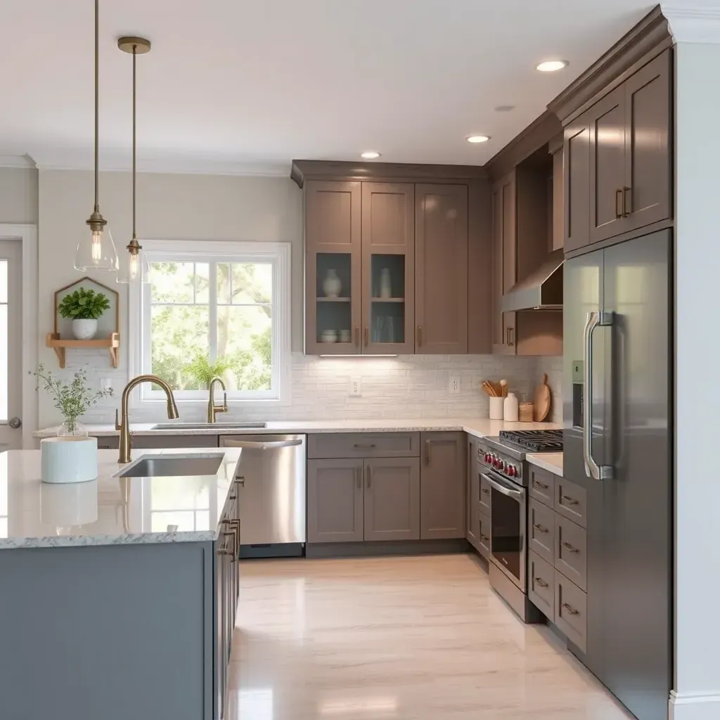 Beautiful modern kitchen remodel in Welcome, MD with sleek cabinets, granite countertops, and bright lighting.