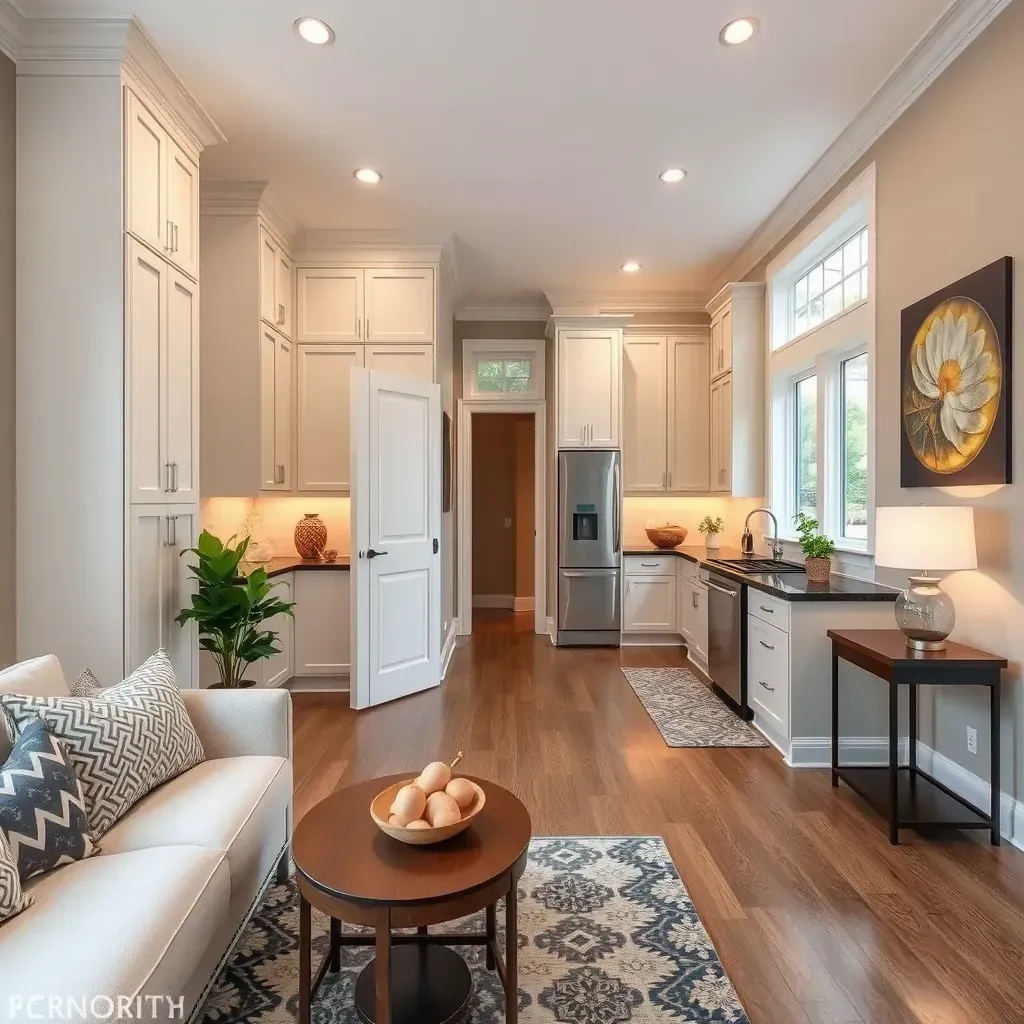 Modern Glen Arm, MD home with fresh siding, stone accents, renovated porch, landscaped yard, and outdoor living space.