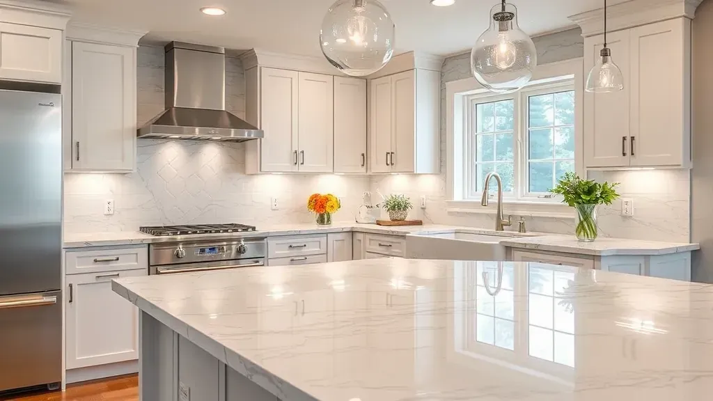 Countertop installation projects in Pasadena MD featuring various materials and designs