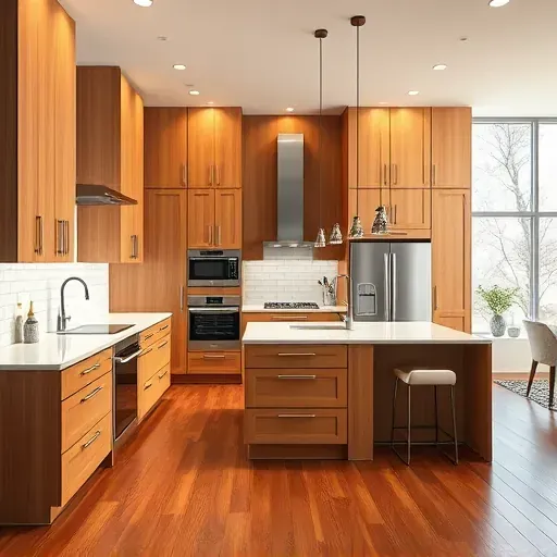Beautifully renovated kitchen in Myersville MD with modern cabinetry, quartz counters, spacious layout, and elegant details.