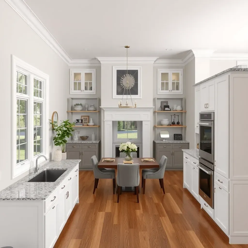 An Annapolis, MD home renovation scene with modern design, new hardwood floors, nautical decor, and Chesapeake Bay-inspired details.