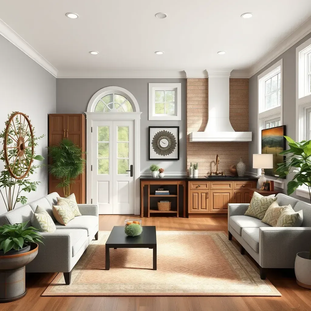 A modern, updated kitchen with sleek cabinets, stainless steel appliances, and sophisticated lighting in Mount Airy, MD.