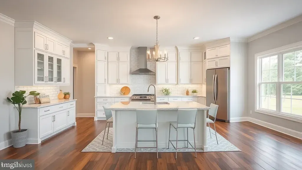 Remodeling in Millersville, MD showcasing modern kitchen and living space renovations.