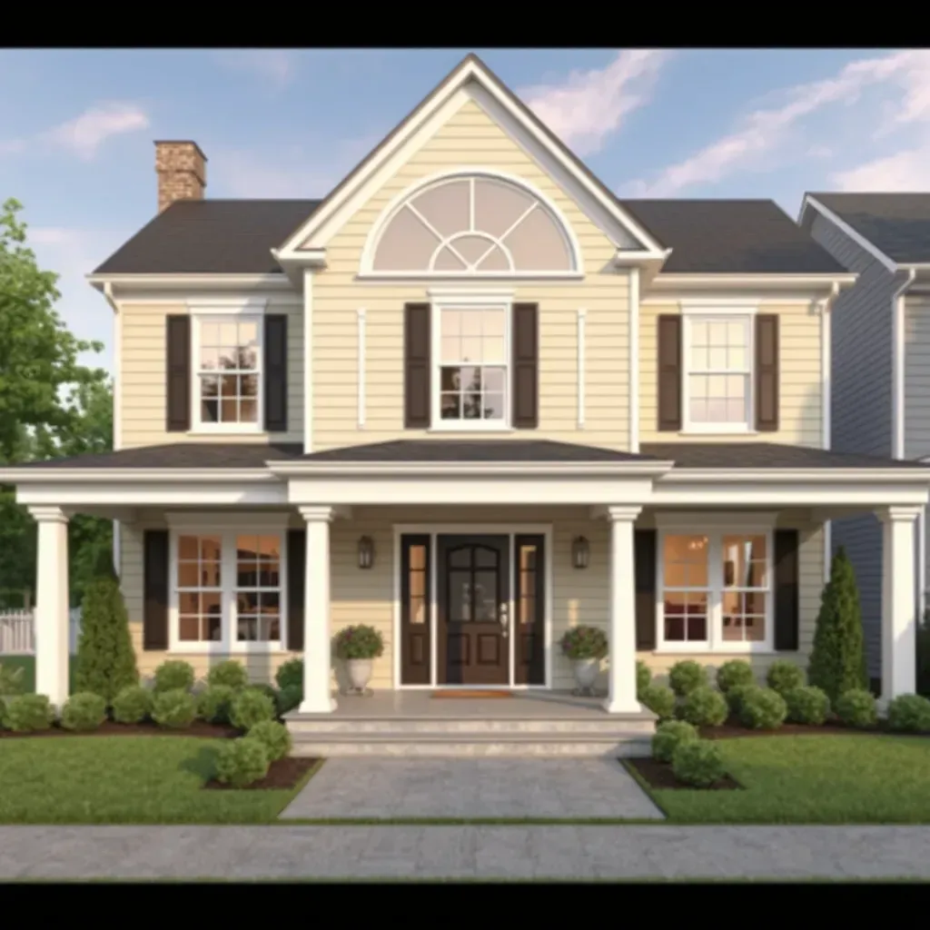 Single-family home in Pasadena, MD with a sunroom, wooden deck, modern garage, lush landscaping, and seamless home additions.