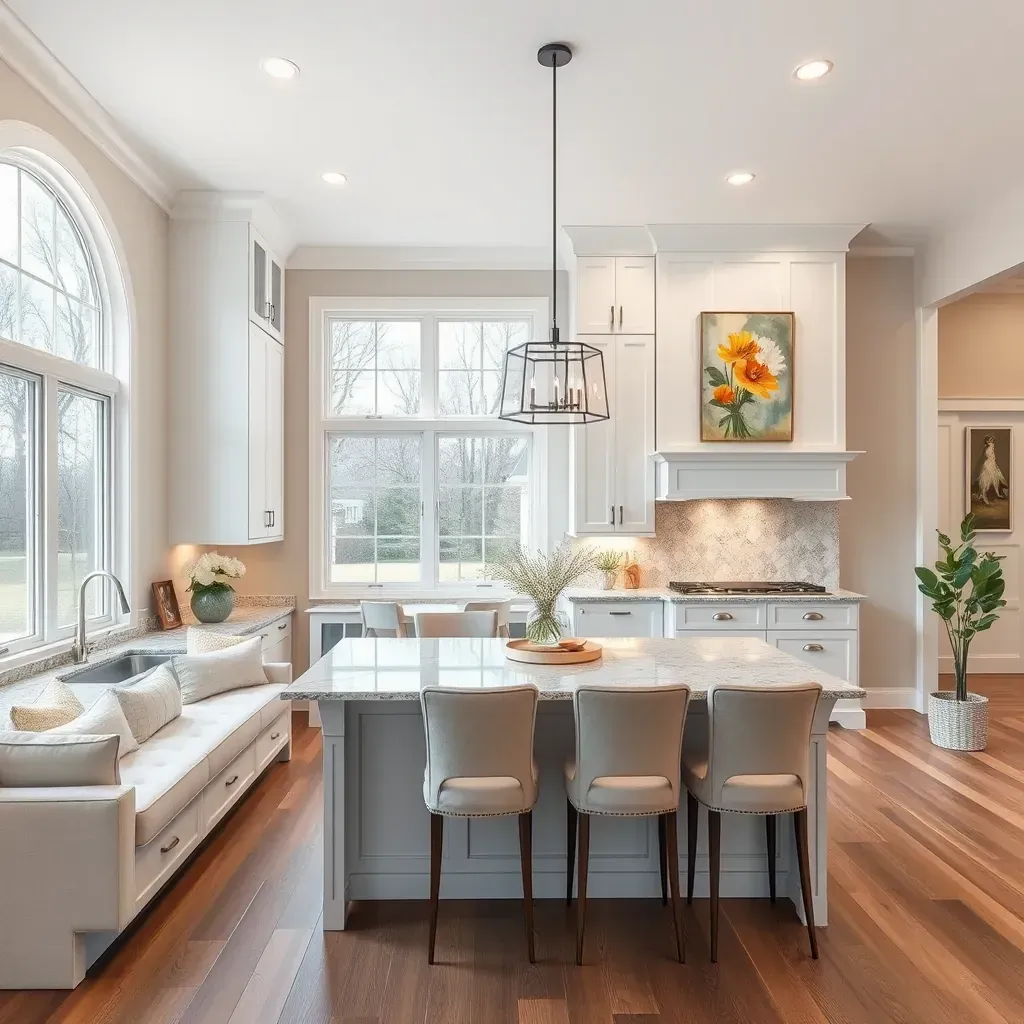 Modern renovated Hanover, MD home with updated siding, new porch, lush landscaping, and bright natural light.