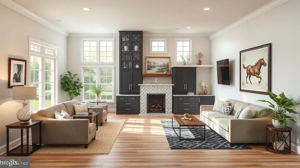 Remodeling in Middletown, MD showcasing modern kitchen design and open layout.