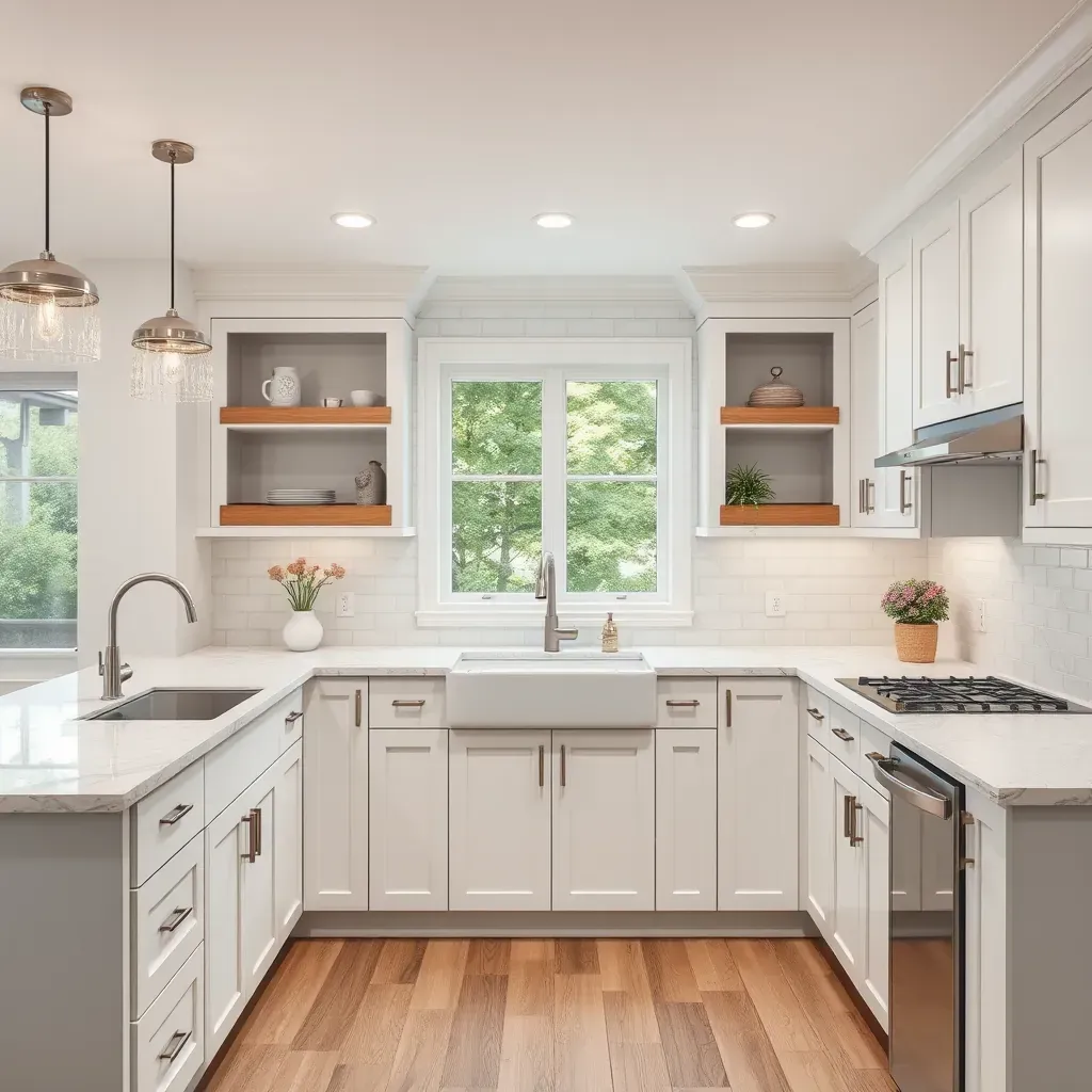 A modern kitchen in Derwood, MD with sleek cabinets, stainless steel appliances, and bright, natural lighting.