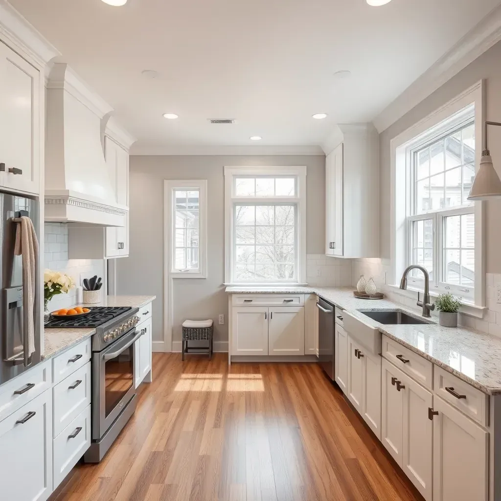 Bethesda home renovation scene featuring exposed beams, painted walls, tools, construction materials, and natural light.