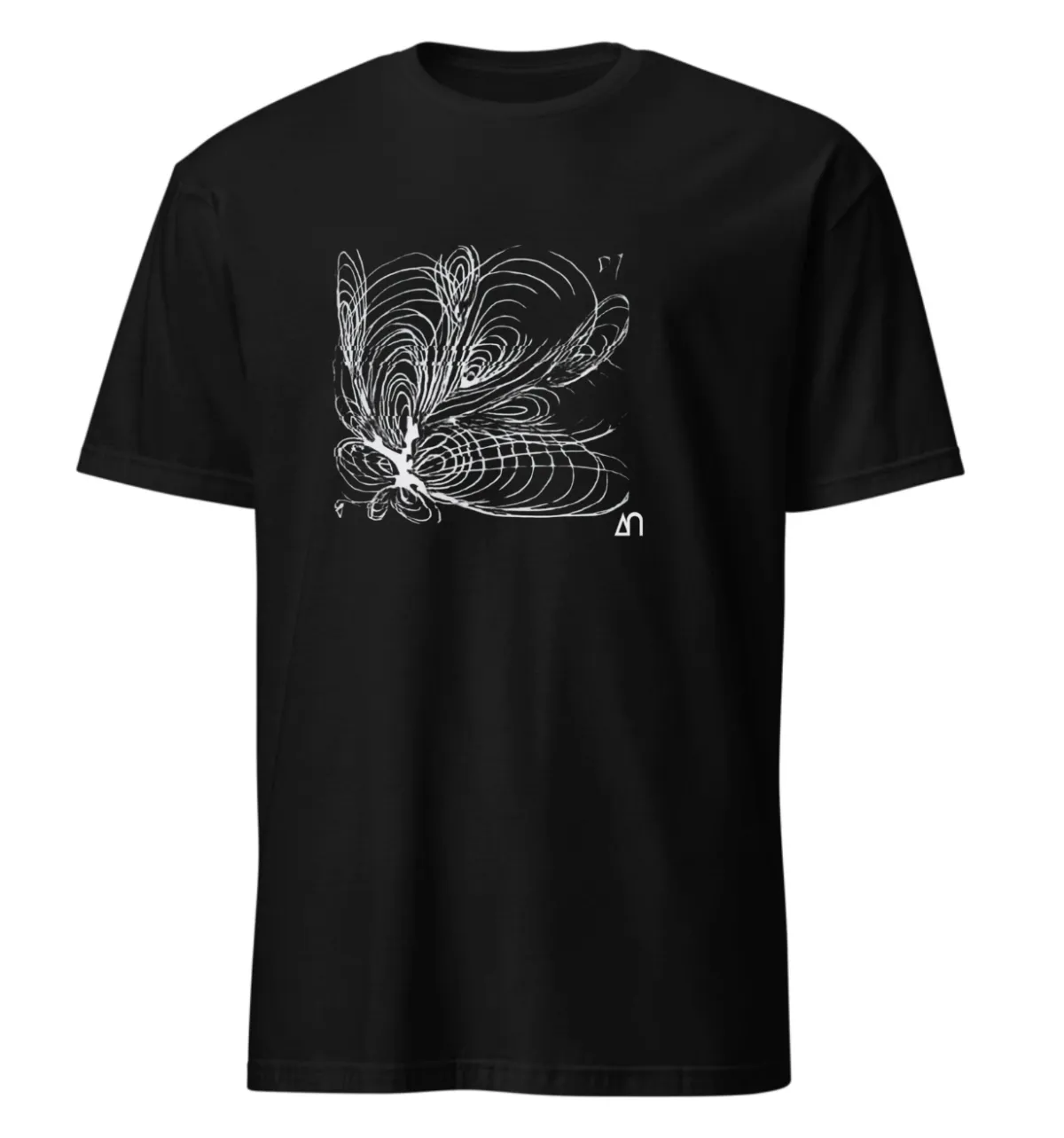 White t-shirt design featuring mythic intelligent creator phrase