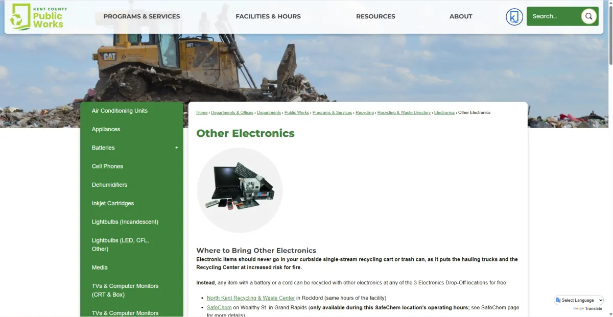 Featured by Kent County Public Works – Recognized as a trusted local alternative for electronics resale and sustainable disposal