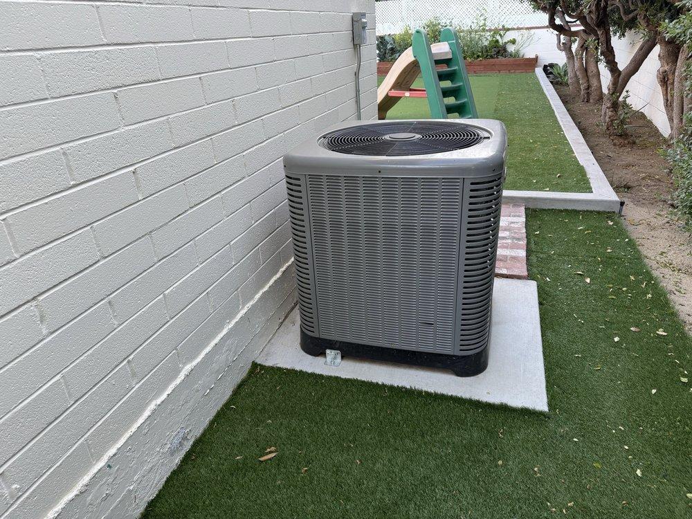 Technician servicing unit