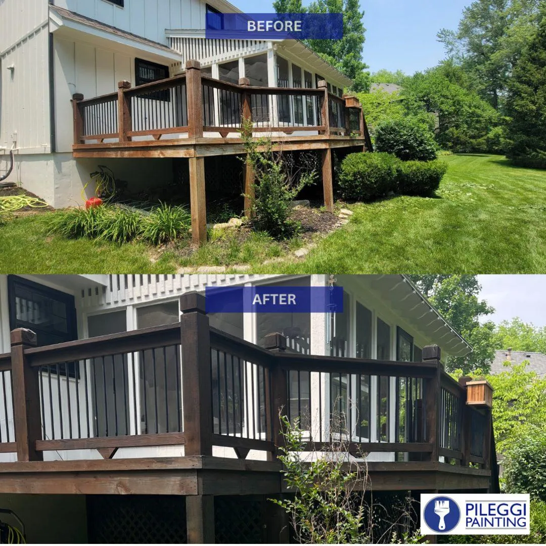 Before and after Staining 