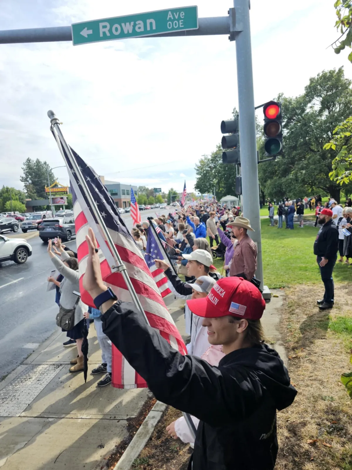 Man running outdoors with headphones on.