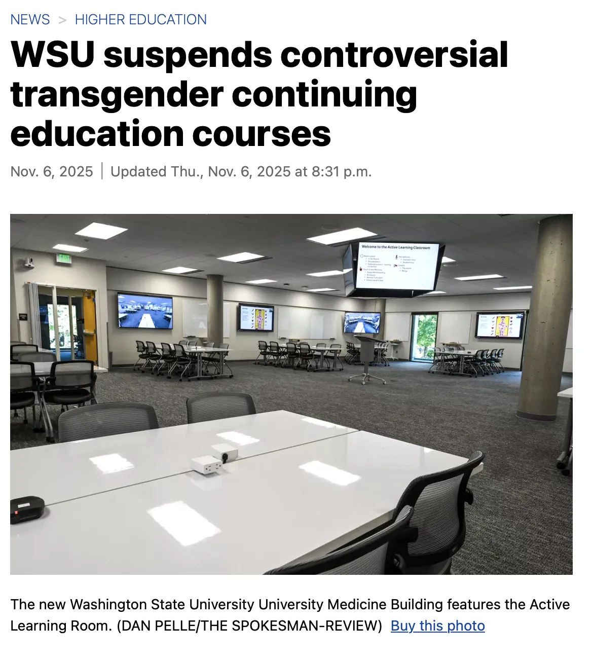 Spokesman Review Article