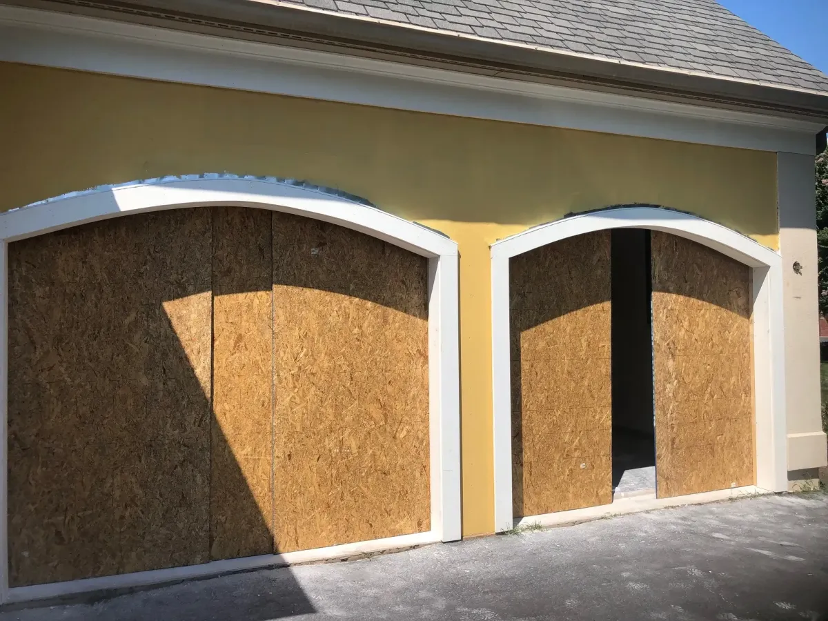 Oakton Virginia EIFS stucco repair after garage structural rebuild