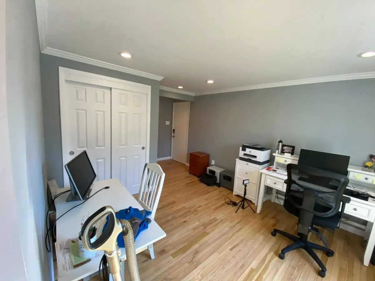 Vienna Virginia completed structural remodel with widened hallway improved natural light and open floor plan