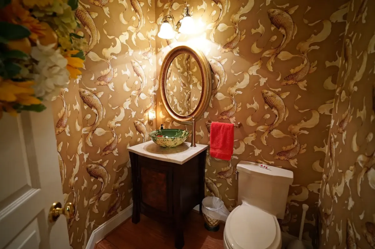 Falls Church Virginia completed custom kitchen with chef's table butler's pantry mudroom laundry and powder room renovation