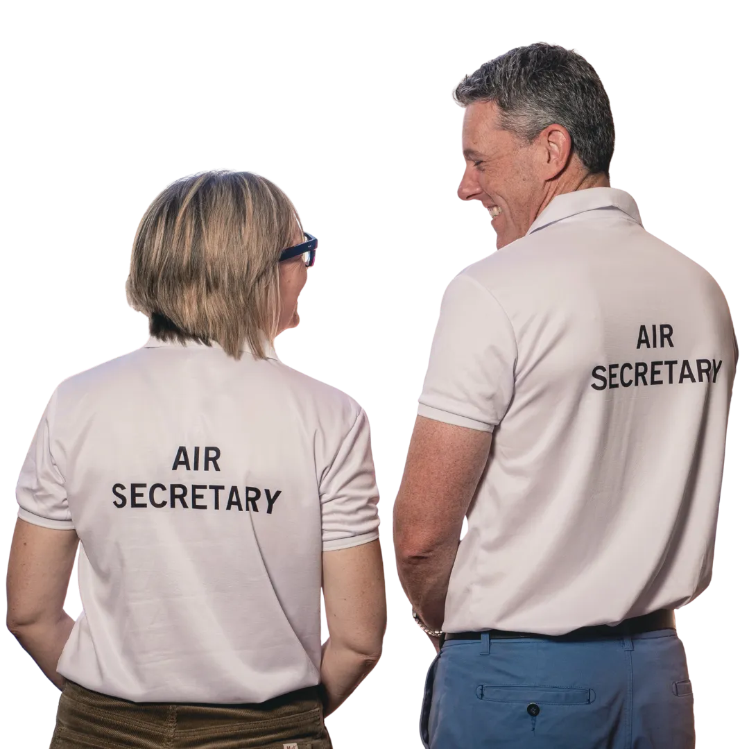 Dr Barton and Leah Jennings, founders of Air Secretary