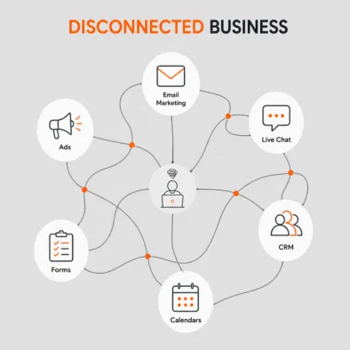 BeScene Media connects all aspects of business marketing & sales with business management systems.